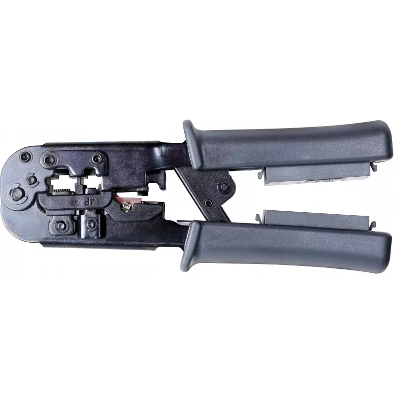 Getfort Network Cable Crimper 8P8C/RJ-45, 6P6C/RJ-12, 6P4C/RJ-11 with Built-in Tester