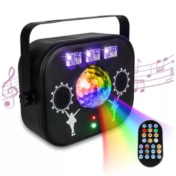 LIGHT4ME MULTIBOX Multi-Effekt LED-gloobuse diskolaaser