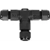 ORNO OR-AE-13602 T-liitmikuga kaabliühendus IP68, 3x4mm², 450V/25A, must