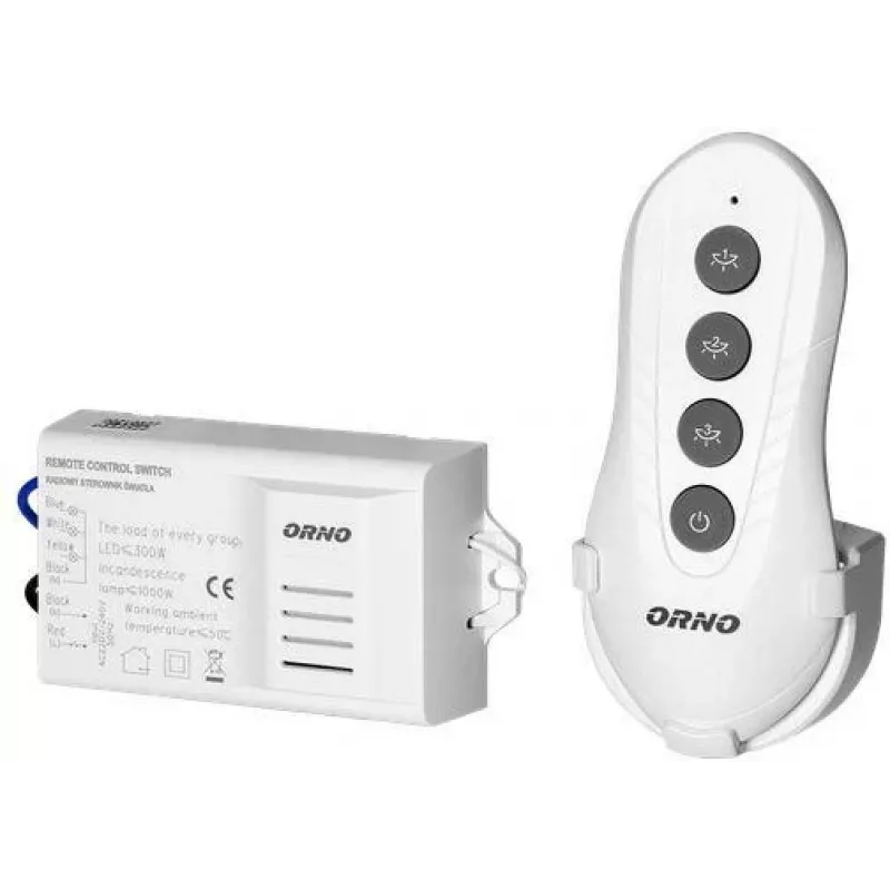 ORNO OR-GB-447 Traadita valgustuse kontroller 1-kanaliline RF-puldi komplekt 433.92 MHz 1000W