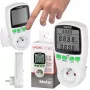 VIRONE EM-4 Ühefaasiline Energiaarvesti LCD-ekraaniga, 16A, 3680W, Schuko-pistikuga