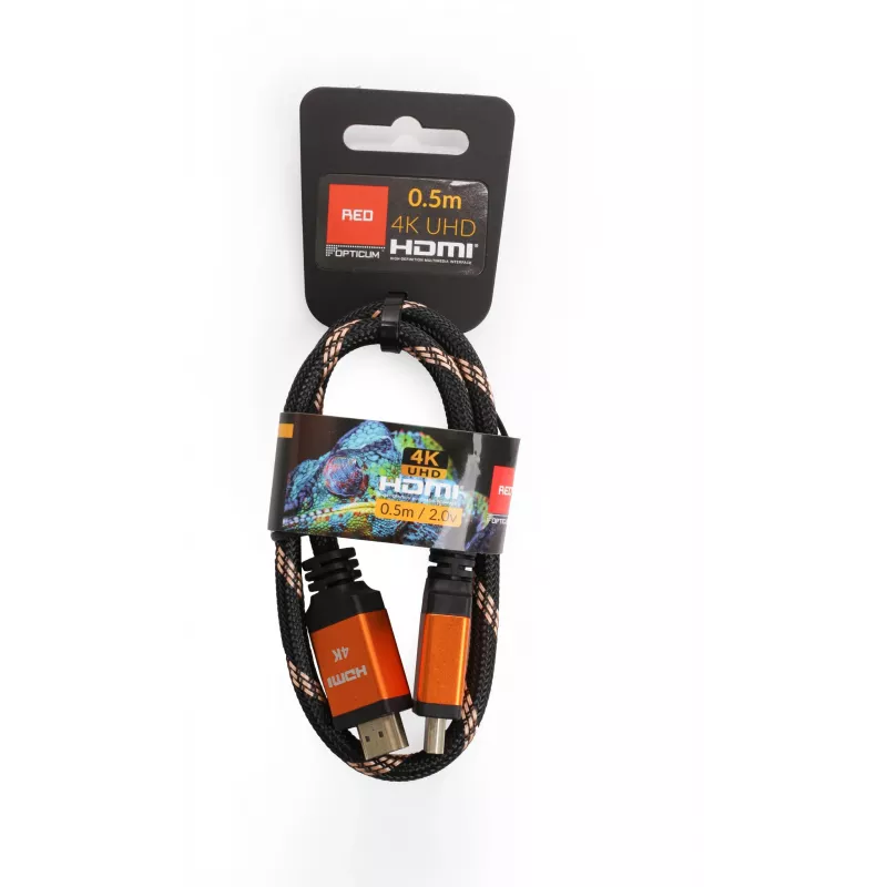 HDMI-HDMI kaabel Opticum RED 4K UHD - 0,5 m (v2.0)