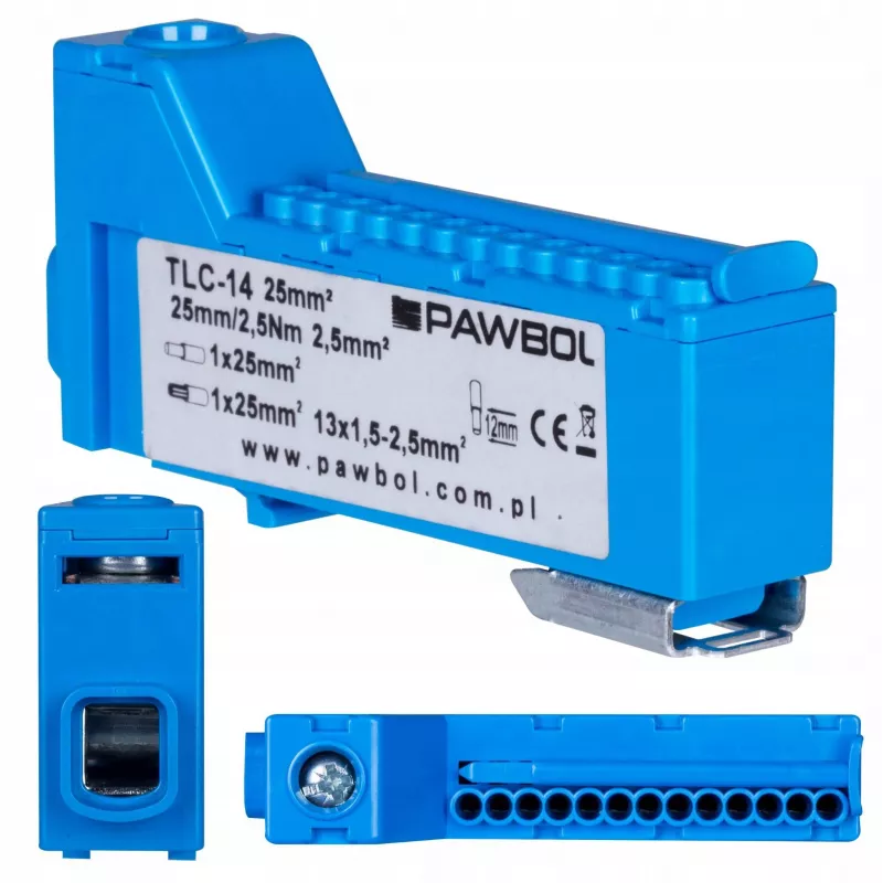 PAWBOL LZB E.4136N Kruvita klemmiriba sinine 12-pooluseline 450V 24A
