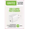 GRATEQ PALLAS GaN USB-C 45W toiteadapter valge