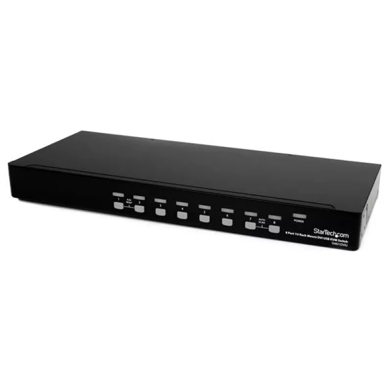 StarTech.com 8 Port 1U DVI USB KVM Switch - 8-Way DVI-I / USB-B Switch for Rack Mounting