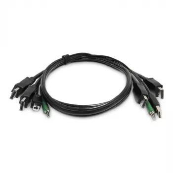 StarTech.com 2-Pordiline DisplayPort KVM-lüliti heli ja USB-hubiga - TAA nõuetele vastav