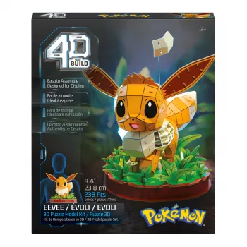 SPINMASTER 4D Build - Pokémon Eevee 3D Puzzle Model Kit (83 Pieces)