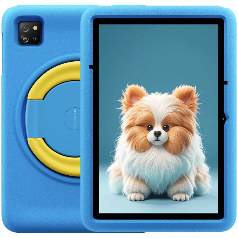 Blackview Tab A6 Kids tahvelarvuti, 10.1-tolline HD+ IPS, 4GB RAM, 128GB salvestusruum, Android 14, ookeanisinine