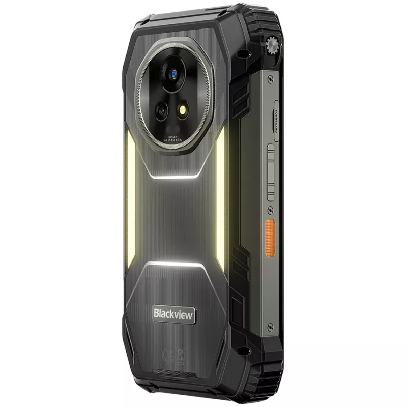 Blackview XPLORE 2 Projector Rugged Phone 5G 6.73-tolline AMOLED 3200x1440 120Hz + Projektor 100-tolline 100lm 12+256GB MTK Dimensity 8300 Octa-core 3.35GHz Kaamera 50+50+20MP Öövaatlus 20000mAh MIL-STD Android 15 Must