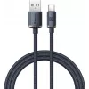 Baseus Crystal Shine USB-A to USB-C kaabel 1,2m 100W 6A QC 3.0 Punutud nailon must