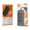 LDNIO SE6403 Pistikupesadega ja USB-ga toiteplokk, 6 pistikupesa + 4 USB laadimisporti, 2m kaabel, 2500W, valge