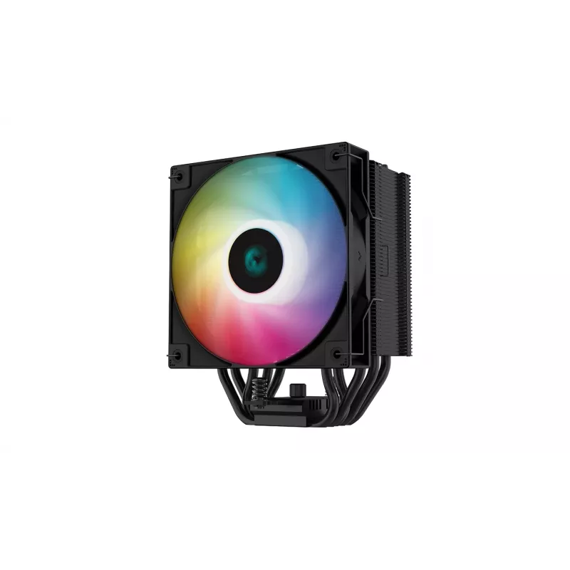 Deepcool AG500 BK ARGB Single Tower CPU Cooler, Black, 120mm PWM Fan, 5 Heat Pipes, Intel/AMD