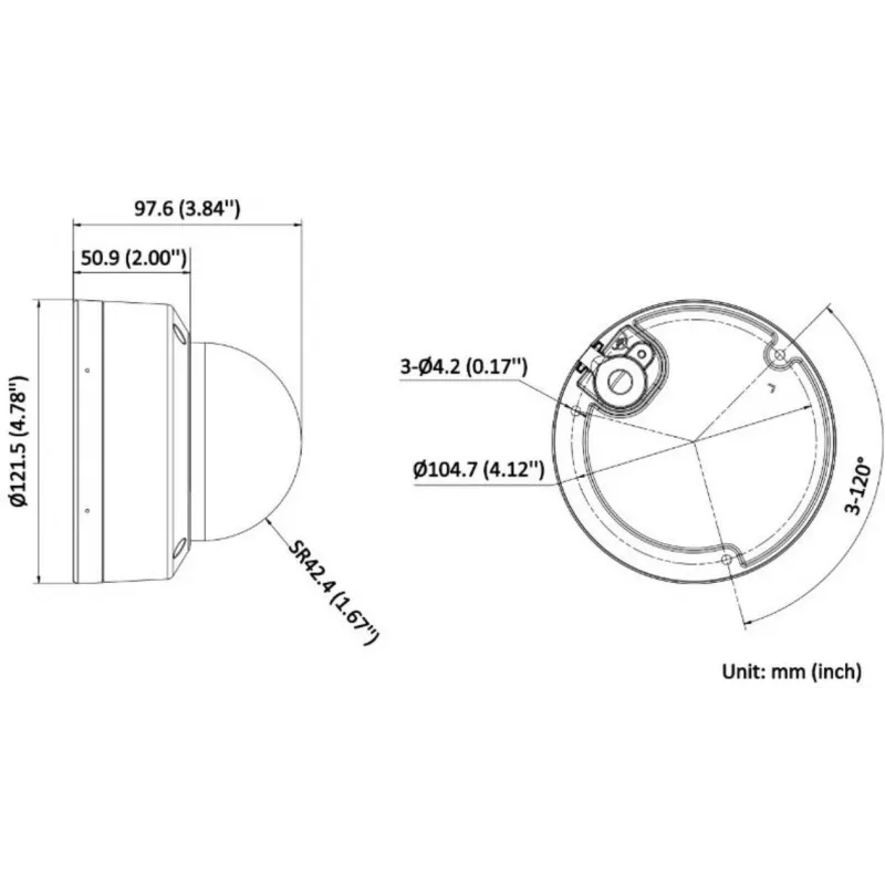Hikvision DS-2CD2143G2-LI(2.8mm) PL 4MP AcuSense Kuupkaamera 2.8mm objektiivi, valge valguse ja IR-iga
