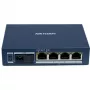 Hikvision DS-3D504TP-A Haldamata tööstuslik PoE-lüliti, 4 PoE+ porti, 1 SFP ülesling, 60W eelarve