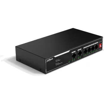 DAHUA SF1006LP Haldamatu PoE lüliti, 6 porti, 4 PoE-porti, 36W eelarve, lauaarvuti