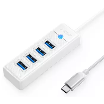 ORICO PW4U-C3-015-WH-EP USB-C Hub 4x USB-A 3.2 Gen 1 Valge