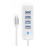 ORICO PW4U-C3-015-WH-EP USB-C Hub 4x USB-A 3.2 Gen 1 Valge