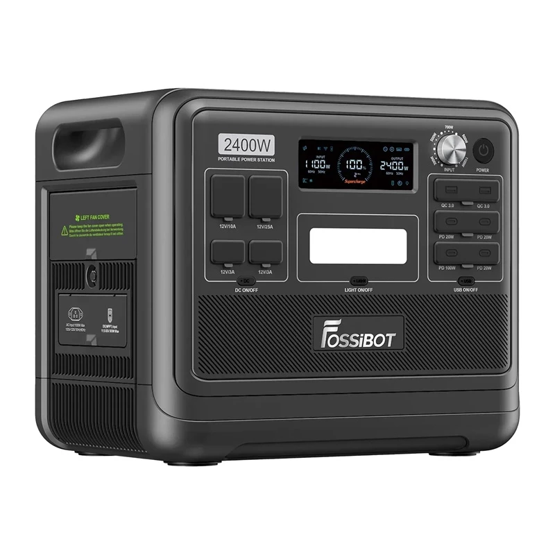 FOSSIBOT F2400 2400W laadimisjaam, must
