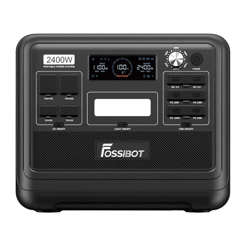 FOSSIBOT F2400 2400W laadimisjaam, must