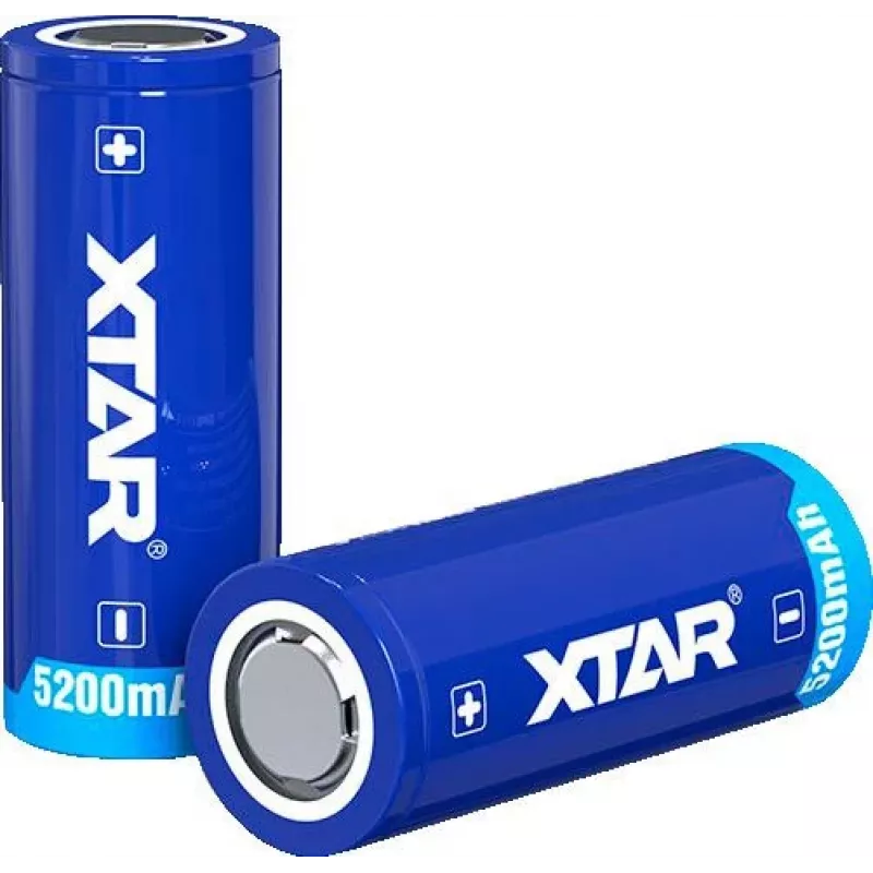 XTAR 26650 3.7V 5200mAh Kaitstud Li-Ion Akupatarei (Nuppüla)