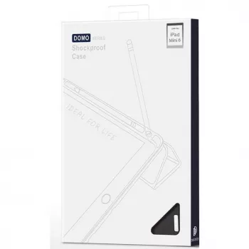 Dux Ducis Domo Kokkupandav Ümbris Pliiatsihoidjaga iPad Mini 7/6 jaoks, Must