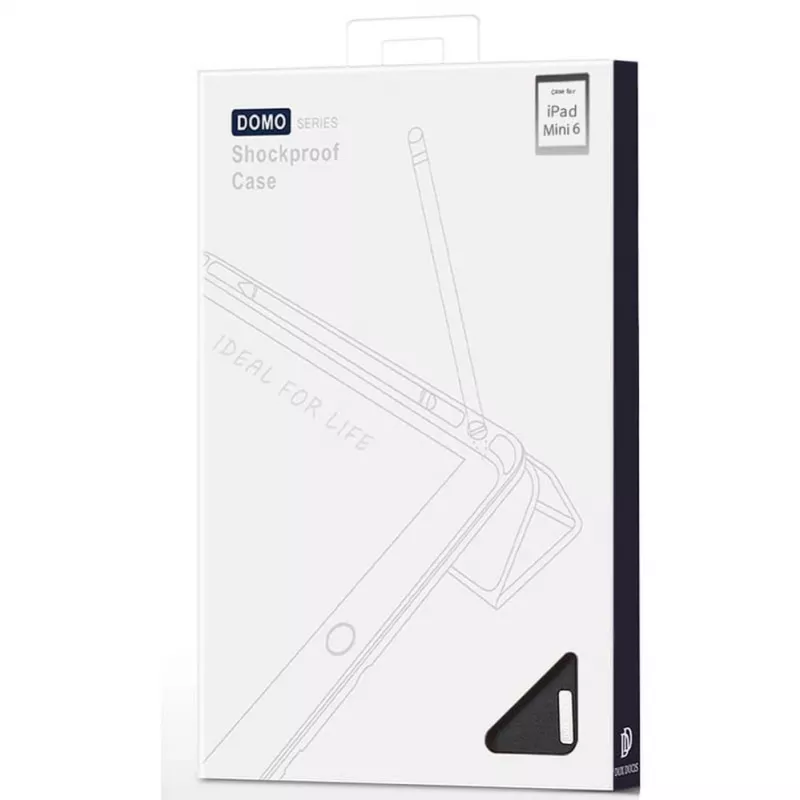 Dux Ducis Domo Kokkupandav Ümbris Pliiatsihoidjaga iPad Mini 7/6 jaoks, Must