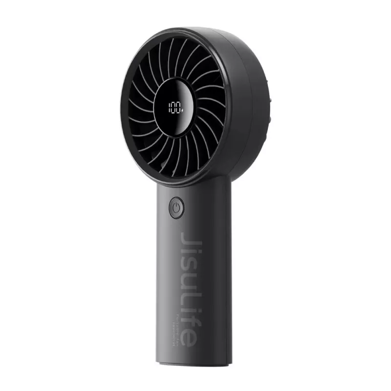 JISULIFE Handheld Fan 4 Black - Kaasaskantav USB-laetav miniventilaator 3 kiirusega, kokkupandav disain