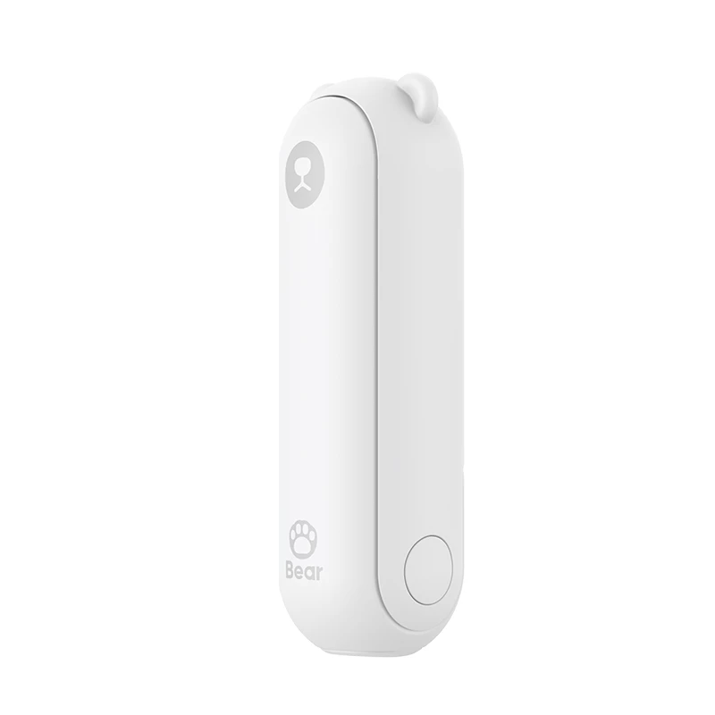 JISULIFE Handheld Fan 8 Valge Kaasaskantav USB Ventilaator Power Bank 2000mAh ja Taskulambiga