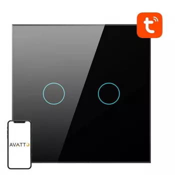 AVATTO TS02-EU-B2 Nutikas valguslüliti WiFi 2-kohaline must