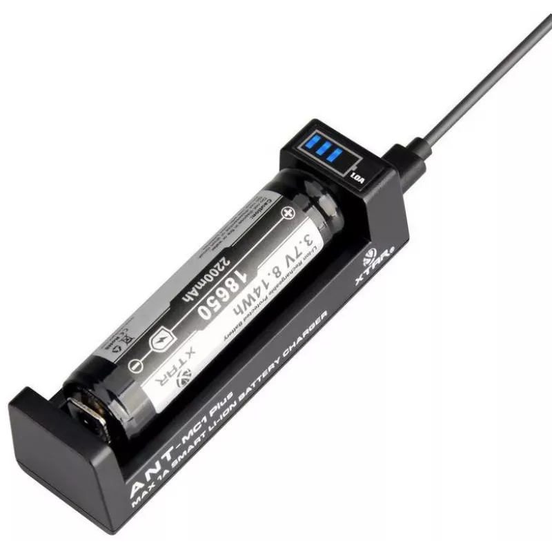 XTAR ANT MC1+ Micro USB Li-ion aku laadija 18650 jaoks