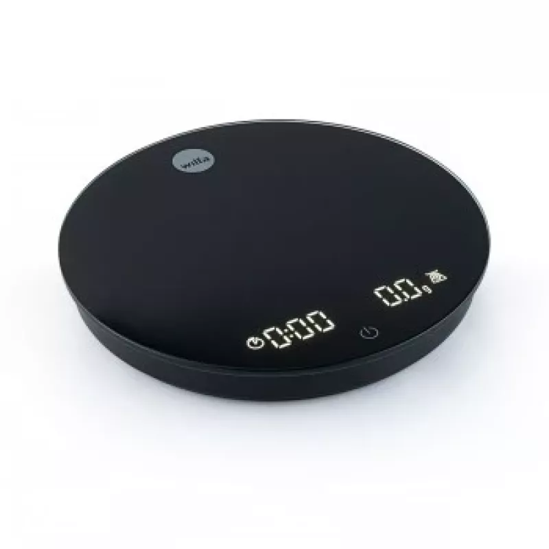 WILFA UNIFORM COFFEE SCALE - Digitaalne kohvikaal taimeriga, Bluetooth, 2000g mahutavus, 0,1g täpsus, must