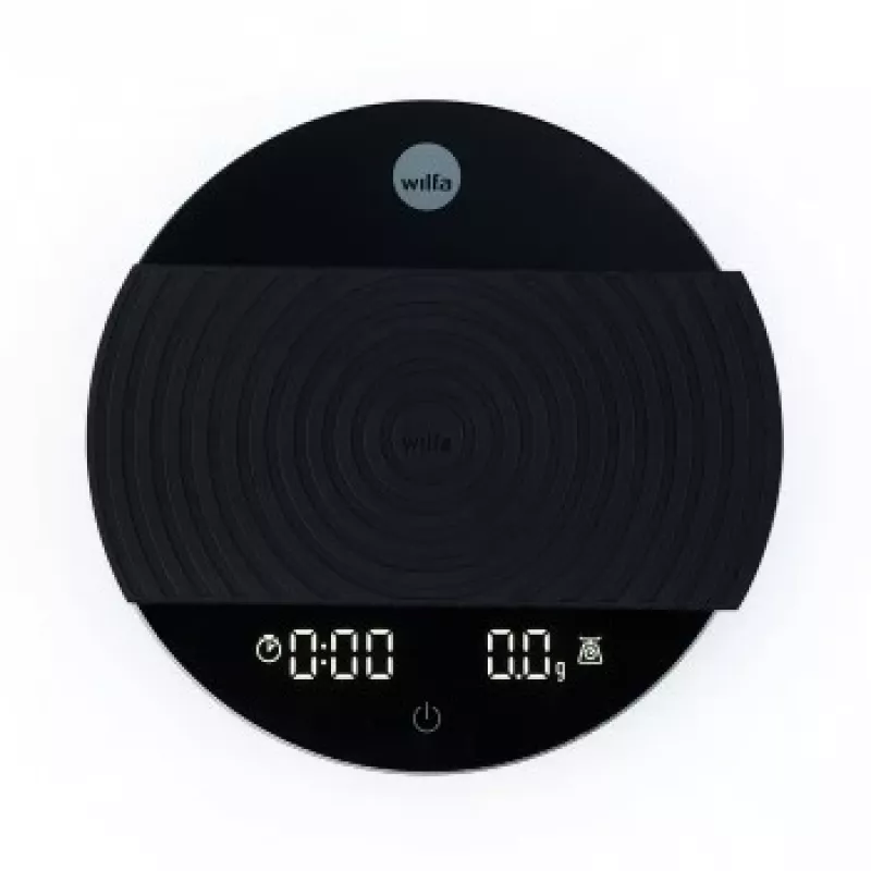 WILFA UNIFORM COFFEE SCALE - Digitaalne kohvikaal taimeriga, Bluetooth, 2000g mahutavus, 0,1g täpsus, must