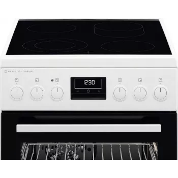 AEG CCB56491BW Vabaltseisev Elektripliit Keraamilise Pliidiga, 73L Ventilaatoriga Ahi ja 39L Tavaline Ahi, Valge