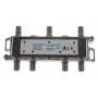 AXING AX BVE 6-01 6-Way TV/SAT Splitter, 75 Ohm, F-Connector, Die-cast Zinc, Black