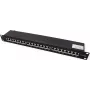 VALUE 19-tolline paigalduspaneel Cat6A/Class EA 24 porti varjestatud must