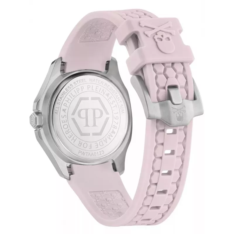 Philipp Plein Women's PWTAA0123 38mm Quartz Watch with Black Silicone Strap