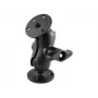RAM MOUNTS Lühike topeltpesa käsi kahe D-suuruses 2.25 inch kuuliga ümmarguse plaadi alusega 3.68 inch