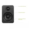 Kanto Audio YU2MB-CG 3-Draiveriga Aktiivkõlarid USB DAC ja 3.5mm AUX-iga - Matt Must (sisaldab C ja G tüüpi toitejuhtmeid)