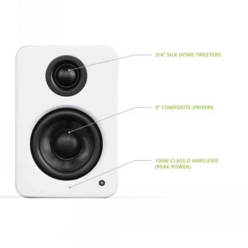 KANTO AUDIO YU2MW-CG Toitega Riulikõlarid USB DAC ja 3.5mm AUX-iga - Mattvalge (sisaldab C ja G tüüpi toitejuhtmeid)