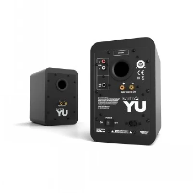 KANTO AUDIO YU-CG Toitega Riiulikõlarid Bluetoothi ja RCA-sisendiga - Must Vinüül (sisaldab C- ja G-tüüpi toitejuhtmeid)