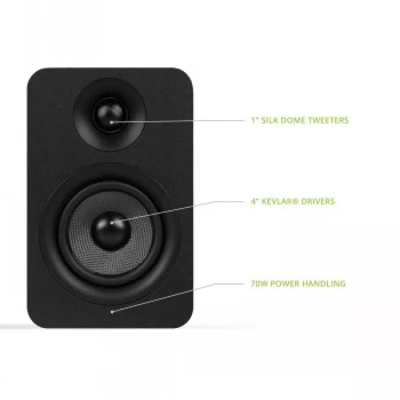 KANTO AUDIO YUP4 Passiivsed Riidlikõlarid - Must (Paar)