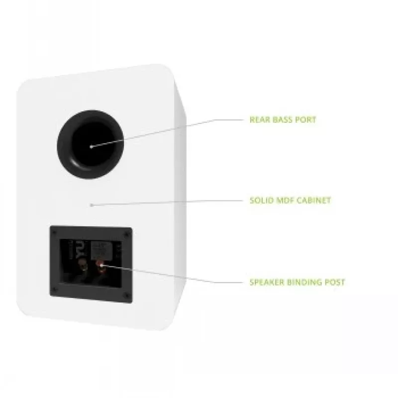 KANTO AUDIO YUP6W Passiivsed riiulikõlarid (paar) - Valge - 1 inch siidkuppeltweeter ja 5.25 inch Kevlar bassikõlar