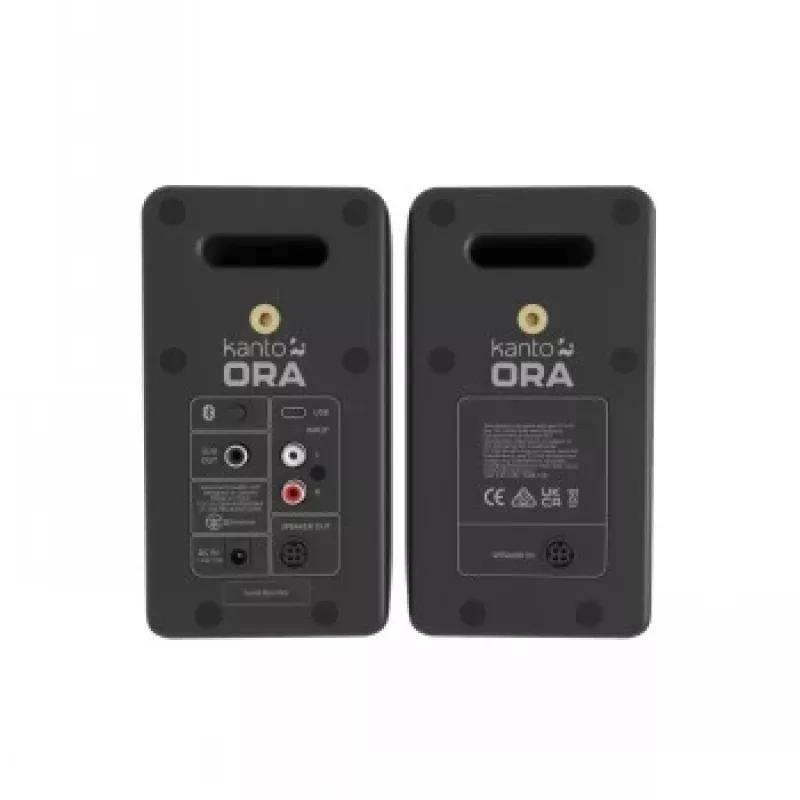 KANTO AUDIO 100W Powered Reference Desktop Speakers with Bluetooth - Black, Pair (Includes Type C Power Cord)