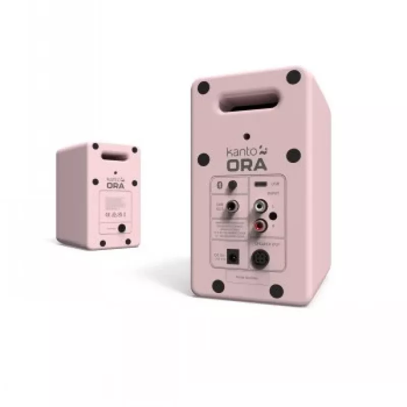 KANTO AUDIO 100W Powered Reference Desktop Speakers with Bluetooth - Pink, Pair (Includes Type C Power Cord)