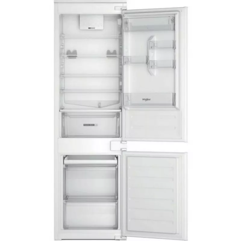 Whirlpool WHC18D011B1 Sisseehitatud Külmik-Sügavkülmik, 275 L, F Energiaklass, Low Frost, Must