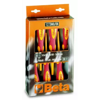 BETA 1273MQ-D6 10-osaline isoleeritud kruvikeerajate komplekt 1000V VDE