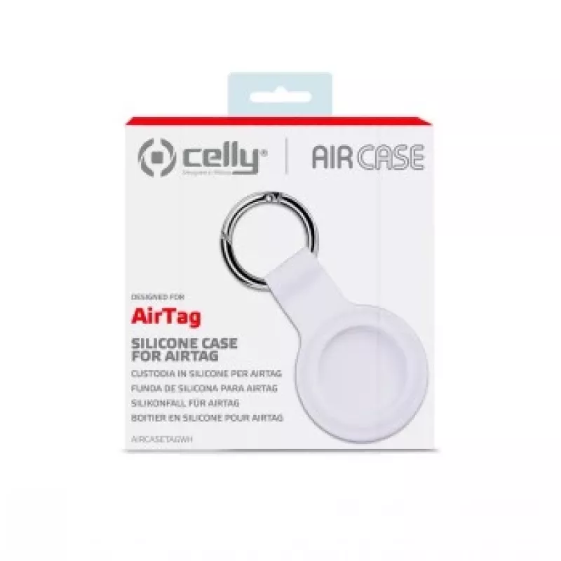 CELLY AIRCASETAG - AirTag Silikoonkate - Valge