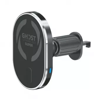 CELLY MagSafe Autoaluse koos juhtmevaba laadimisega - 15W Qi kiirlaadimine, õhutusava kinnitus, 360° pöörlemine, must
