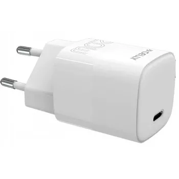 CELLY TC1USBC20WEVOWH USB-C seinadapter 20W Valge