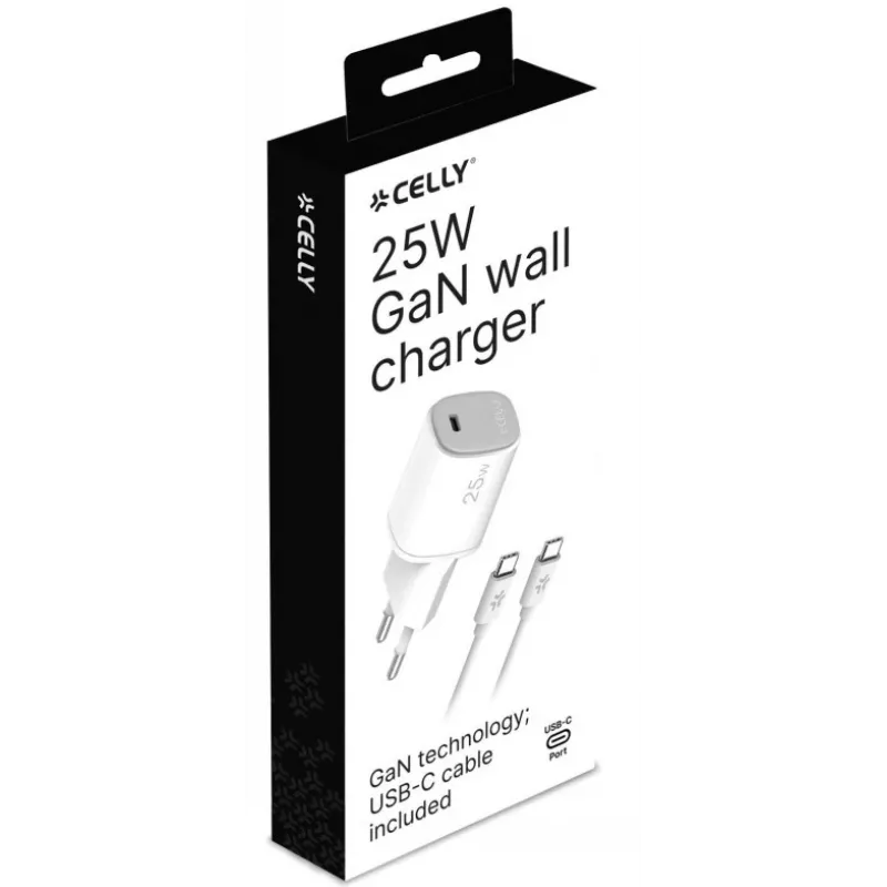 CELLY UP TC 1 USB-C 25W + C to C kaabel